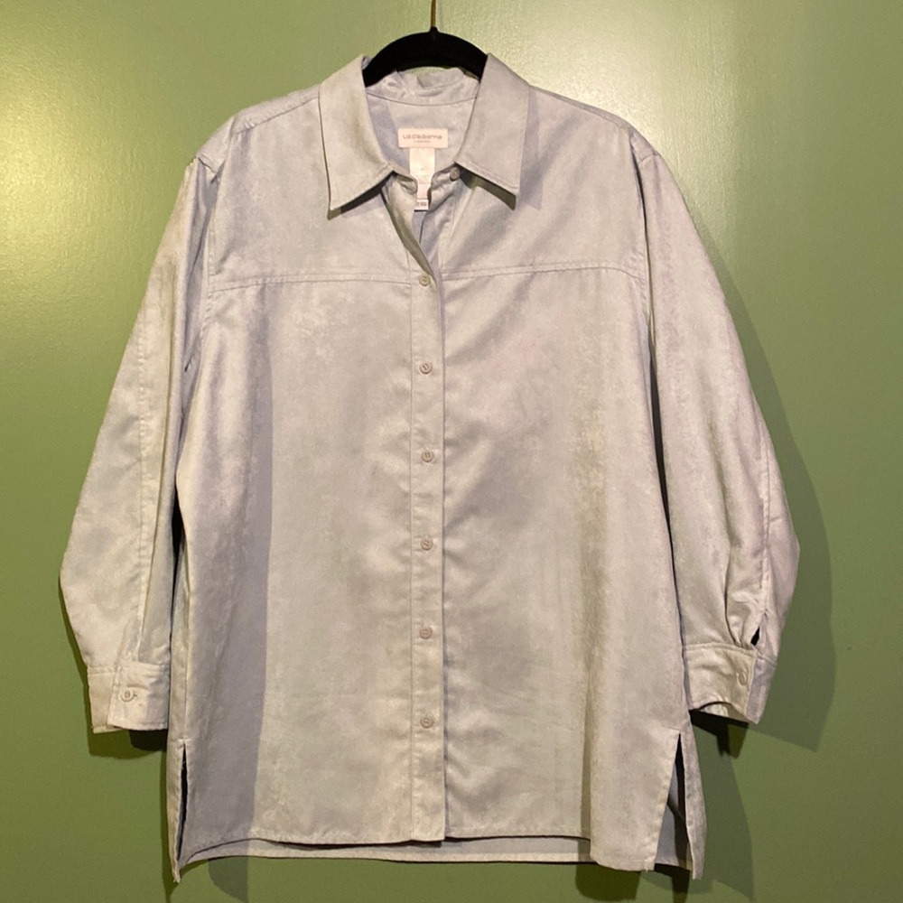 Liz Claiborne pastel blue blouse